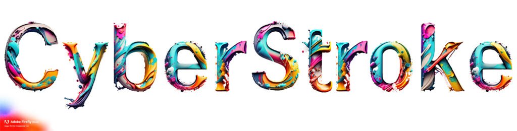 firefly generated logo typography cyberstroke