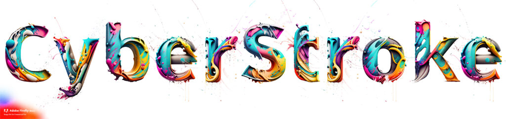 firefly generated logo typography cyberstroke